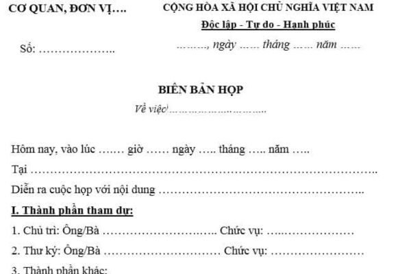 Biên bản cuộc họp và thông báo kết quả cuộc họp của cơ quan hành chính nhà nước được quy định như thế nào?