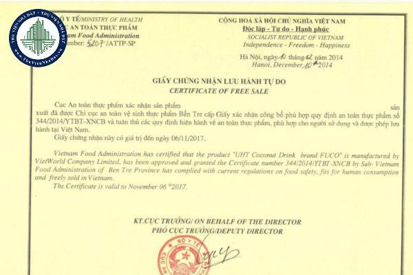 Giấy chứng nhận lưu hành tự do (CFS - Certificate of Free Sale) là gì?