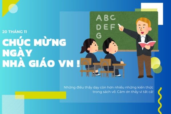 Mẫu thiệp chúc mừng 20/11 ngắn gọn