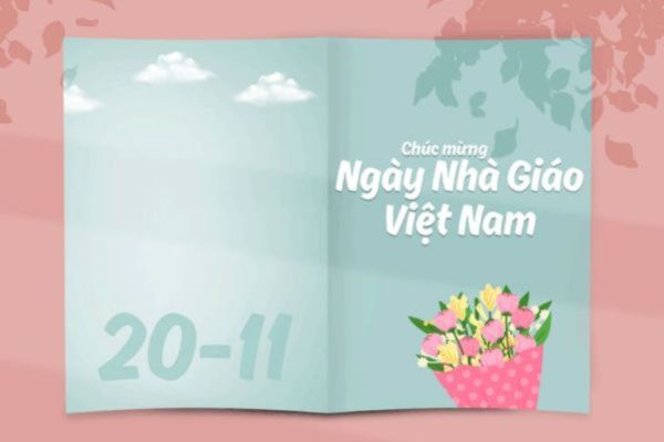 Mẫu thiệp chúc mừng 20/11 ngắn gọn