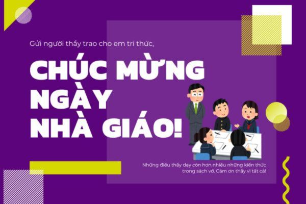 Mẫu thiệp chúc mừng 20/11 ngắn gọn