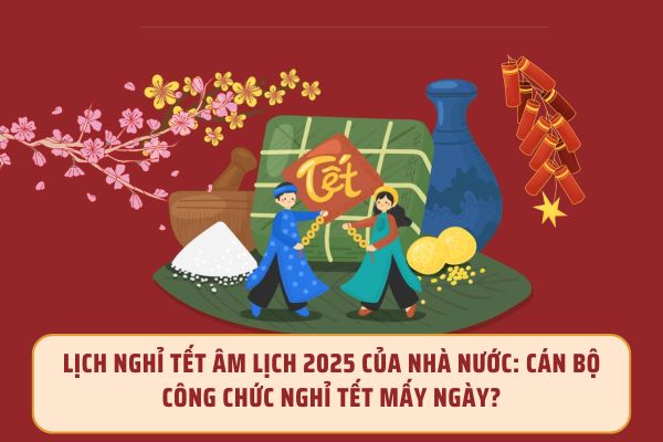 Lịch nghỉ Tết Âm lịch 2025 của Nhà nước: Cán bộ công chức nghỉ Tết mấy ngày?