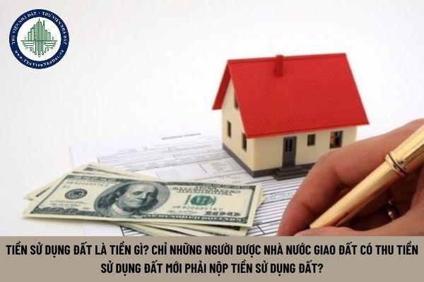 Tiền sử dụng đất là tiền gì? Chỉ những người được Nhà nước giao đất có thu tiền sử dụng đất mới phải nộp tiền sử dụng đất? (Hình từ Internet)