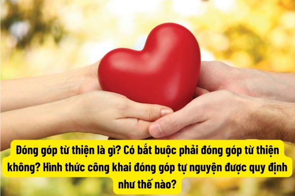 Đóng góp từ thiện là gì? Có bắt buộc phải đóng góp từ thiện không? Hình thức công khai đóng góp tự nguyện được quy định như thế nào?