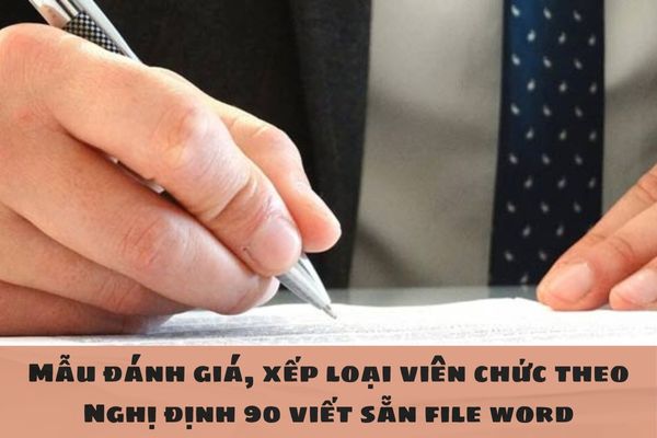 Mẫu đánh giá, xếp loại viên chức theo Nghị định 90 viết sẵn file word