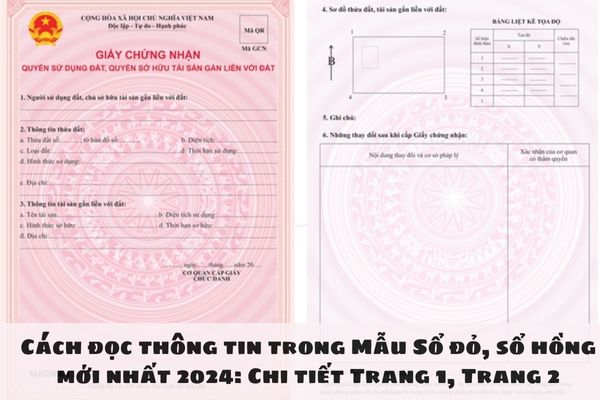 Cách đọc thông tin trong mẫu sổ đỏ, sổ hồng mới nhất 2024: Chi tiết trang 1, trang 2