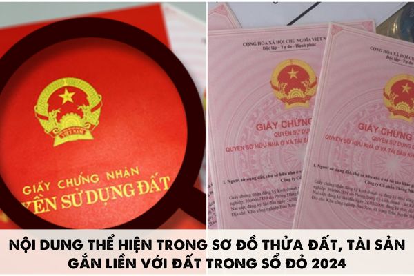 Nội dung thể hiện trong sơ đồ thửa đất, tài sản gắn liền với đất trong Sổ đỏ 2024