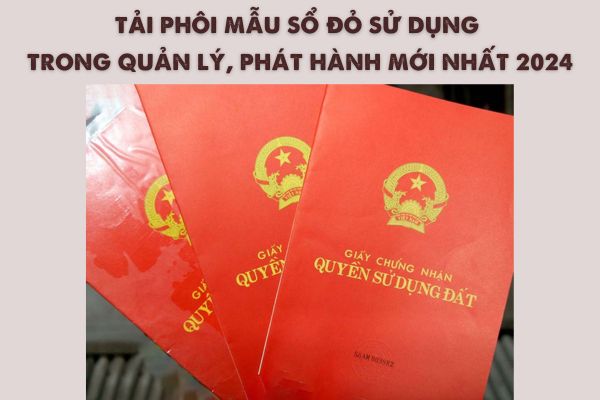 Tải phôi Mẫu sổ đỏ sử dụng trong quản lý, phát hành mới nhất 2024