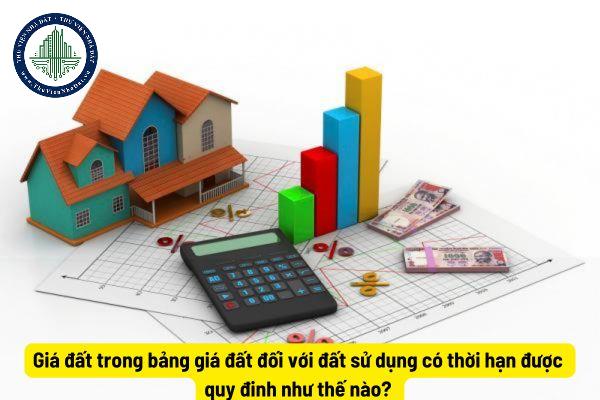 Giá đất trong bảng giá đất đối với đất sử dụng có thời hạn được quy định như thế nào? 