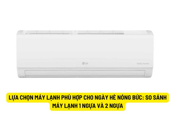 Lựa chọn máy lạnh phù hợp cho ngày hè nóng bức: So sánh máy lạnh 1 ngựa và 2 ngựa