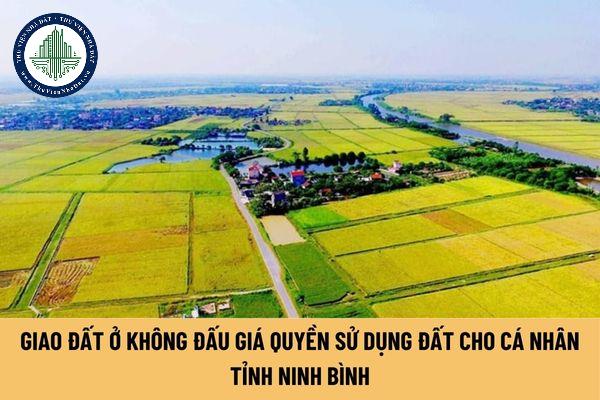 Trình tự thủ tục thẩm định để giao đất ở không đấu giá quyền sử dụng đất cho cá nhân tỉnh Ninh Bình