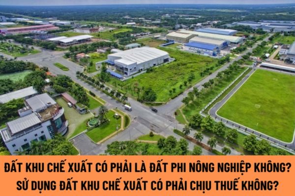 Đất khu chế xuất có phải là đất phi nông nghiệp không? Sử dụng đất khu chế xuất có phải chịu thuế sử dụng đất phi nông nghiệp không?