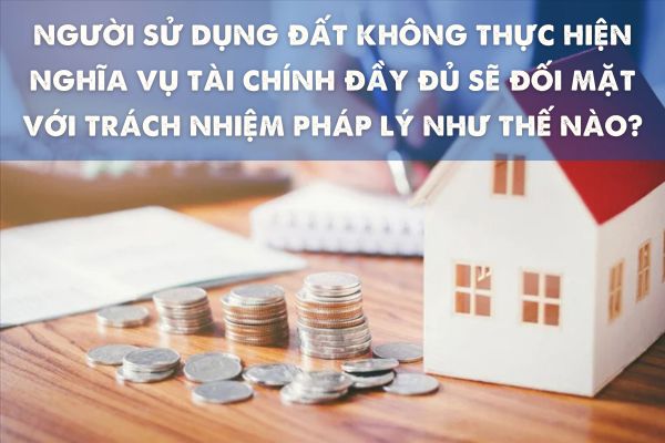 Người sử dụng đất không thực hiện nghĩa vụ tài chính đầy đủ sẽ đối mặt với trách nhiệm pháp lý như thế nào?