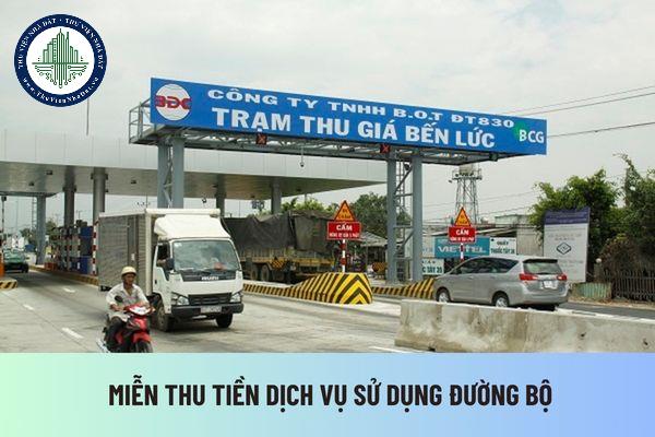 Miễn thu tiền sử dụng dịch vụ đường bộ