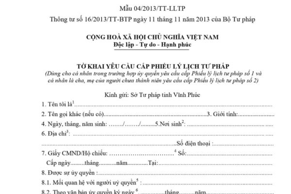 Mức thu phí yêu cầu cấp Phiếu lý lịch tư pháp số 1 và số 2 được quy định như thế nào?