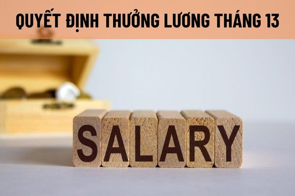 quyết định thưởng lương tháng 13